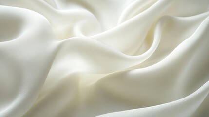 Fototapeta premium High-resolution macro close-up of white fabric, highlighting the intricate texture and delicate folds with soft, diffused lighting to create a smooth and peaceful background.