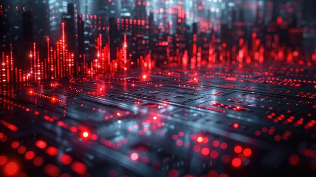 A composite image of a cityscape overlaid with financial charts symbolizing market trends and economic data, depicting the concept of urban financial growth