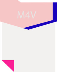 M4V File format minimal icon