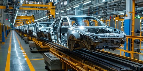 Fototapeta premium Vehicle Assembly Line 