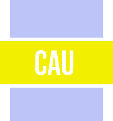 CAU icon fill and bebus writting
