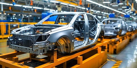 Fototapeta premium Vehicle Assembly Line 