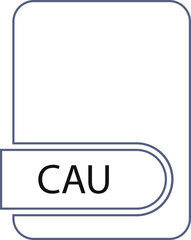 CAU File format icon with contour