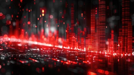 A composite image of a cityscape overlaid with financial charts symbolizing market trends and economic data, depicting the concept of urban financial growth