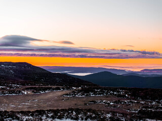 Sunrise in the Australian Alps , Snowy Mountains, Australia