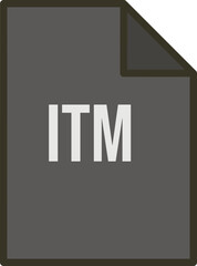 Obraz premium ITM File icon fill crisp corner