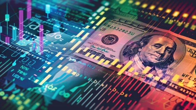 Business concept. Financial report and U.S. dollar bills on the table - Powered by Adobe