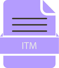 Fototapeta premium ITM File icon black color and lines