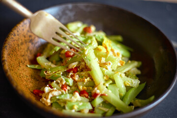 Stir Fried Zucchini with Egg