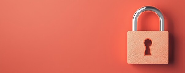 Secure financial graph with padlock overlay, visualizing protected data flow, 3D illustration