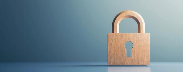 Secure financial graph with padlock overlay, visualizing protected data flow, 3D illustration