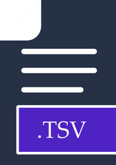 TSV File format icon fill inside