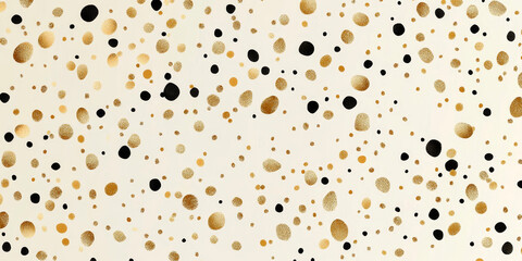 Golden glitter and confetti scattered on a soft beige background creating a festive and luxurious effect Ideal for celebration visuals party themes or luxurious designs