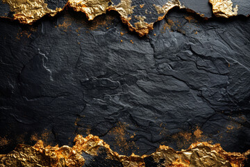 Luxurious gold texture on dark stone background. Perfect for branding, luxury packaging, or elegant presentations.