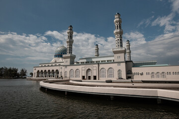 Kota Kinabalu City Mosque outside view in Sabah Malaysia
