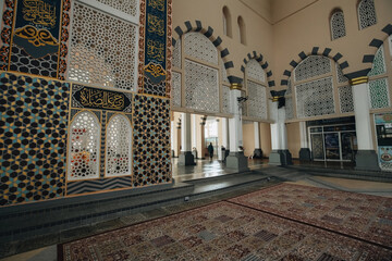 Kota Kinabalu City Mosque interior details Sabah Malaysia