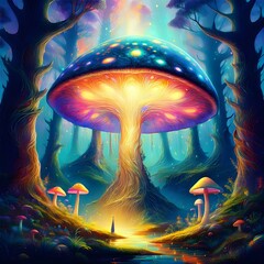 fantasy mushroom landscape