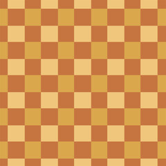 Checkered seamless patterns. Vintage plaid backgrounds. Rustic backdrop. Duotone orange and brown colours. Check duotone pattern.