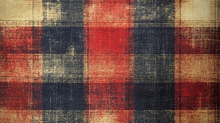 Traditional plaid textile pattern in red and green tones. Perfect for Christmas themes, cozy interiors, or classic designs.