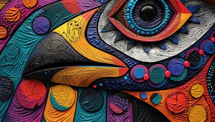 Indigenous art, creation story, vibrant colors, high detail, traditional style