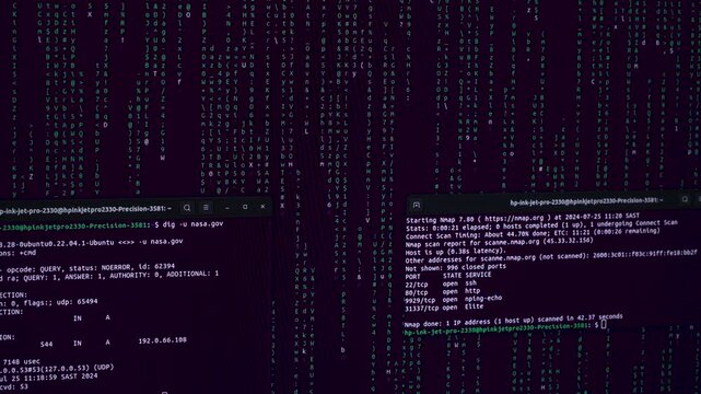 Lines of computer code on a screen