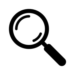 Magnifying glass icon, magnifier or loupe sign. Web search icon.