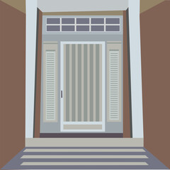 Fototapeta premium House Door Illustration