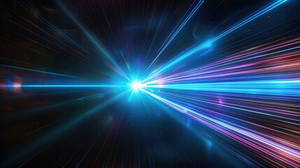 Abstract blue light speed