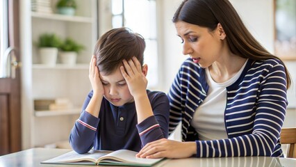 a stressed out student and an encouraging mother