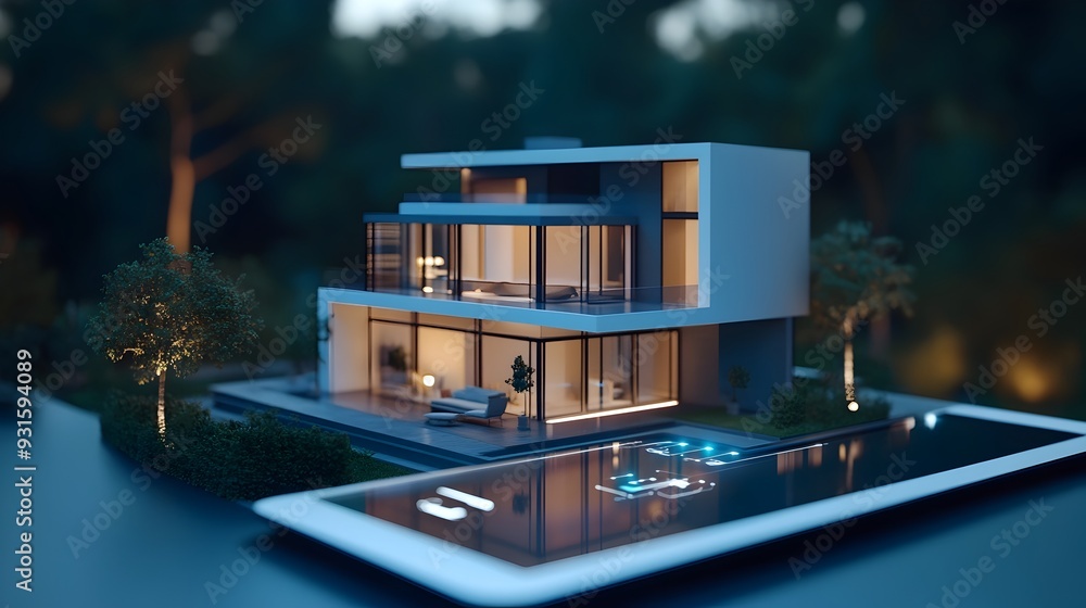 Poster visualize your smart home s digital twin on a tablet real time control and automation for optimized 