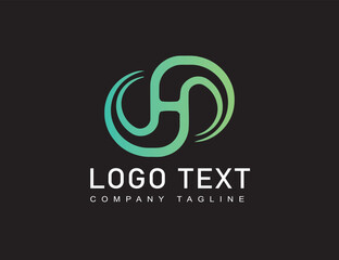 Letter h logo design template 