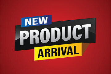 New product arrival tag icon logo sign symbol Banner design template for marketing. Special offer promotion retail. background banner modern graphic design for advertising store shop, online store

