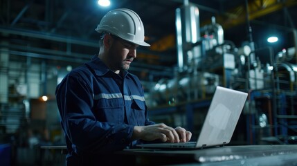 The worker with a laptop