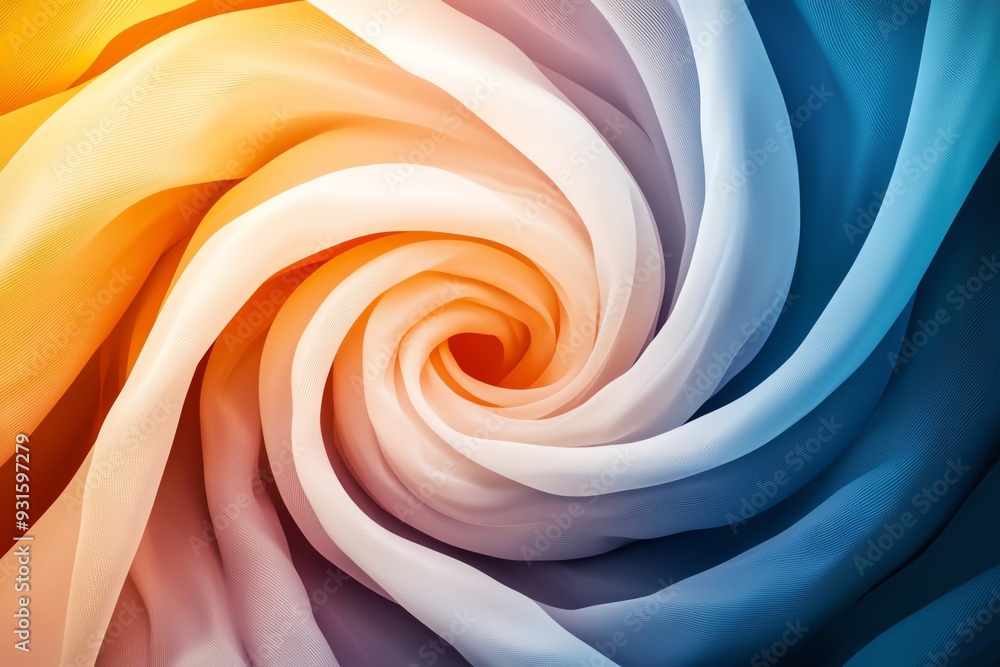 Poster a vibrant swirl of colorful fabric creates a dynamic and artistic pattern, perfect for backgrounds o