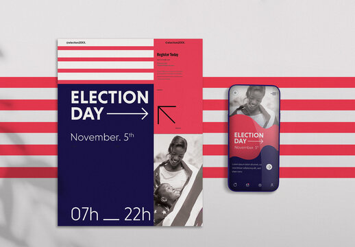Election Poster and Phone Mockup