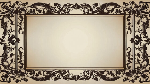 beautifully decorated, unique and antique gold picture frame