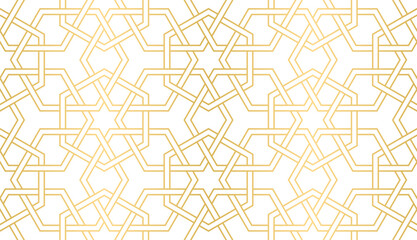 Seamless geometric ornament based on traditional arabic art, Great design for fabric, textile, cover, wrapping paper, background.