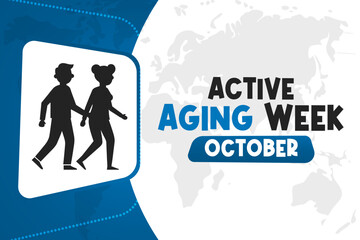 Active Aging Week Vector Senior Wellness and Healthy Living Design