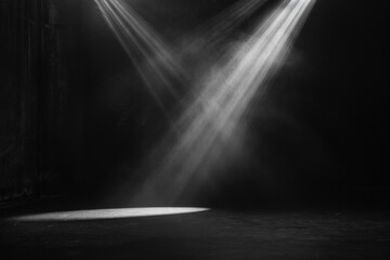 Stage lights in the dark