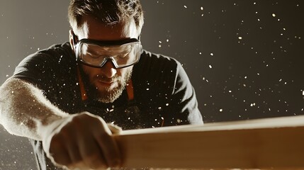 Craftsman Working Wood Dust Tools Precision Focused Safety Techniques