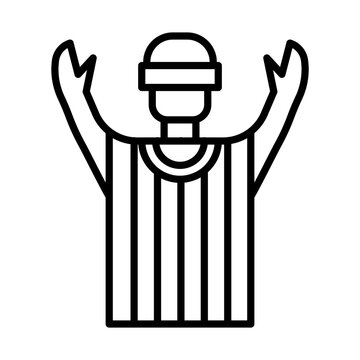 recommend clip art: Hockey Referee line icon