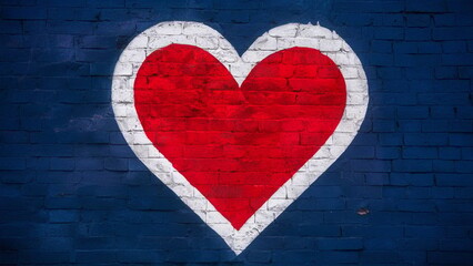 heart on a wall