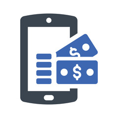 Mobile financial services icon