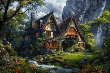 Fototapeta premium House in a fantasy world 