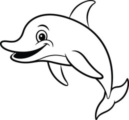 Dive into fun with dolphin coloring pages! Perfect black and white illustrations for kids to bring to life