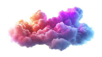 PNG Vibrant multicolored clouds creating a dreamy and surreal atmosphere.