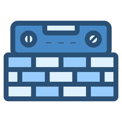 spirit level tool for horizontal angle for bricklaying icon