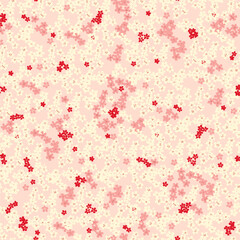 vector seamless pattern with delicate romantic small flowers