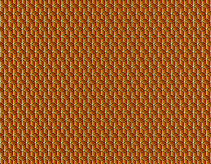 金色のグラデーションの立方体背景　幾何学模様