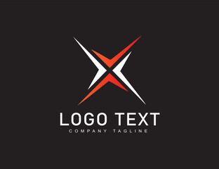 X Colorful simple logo